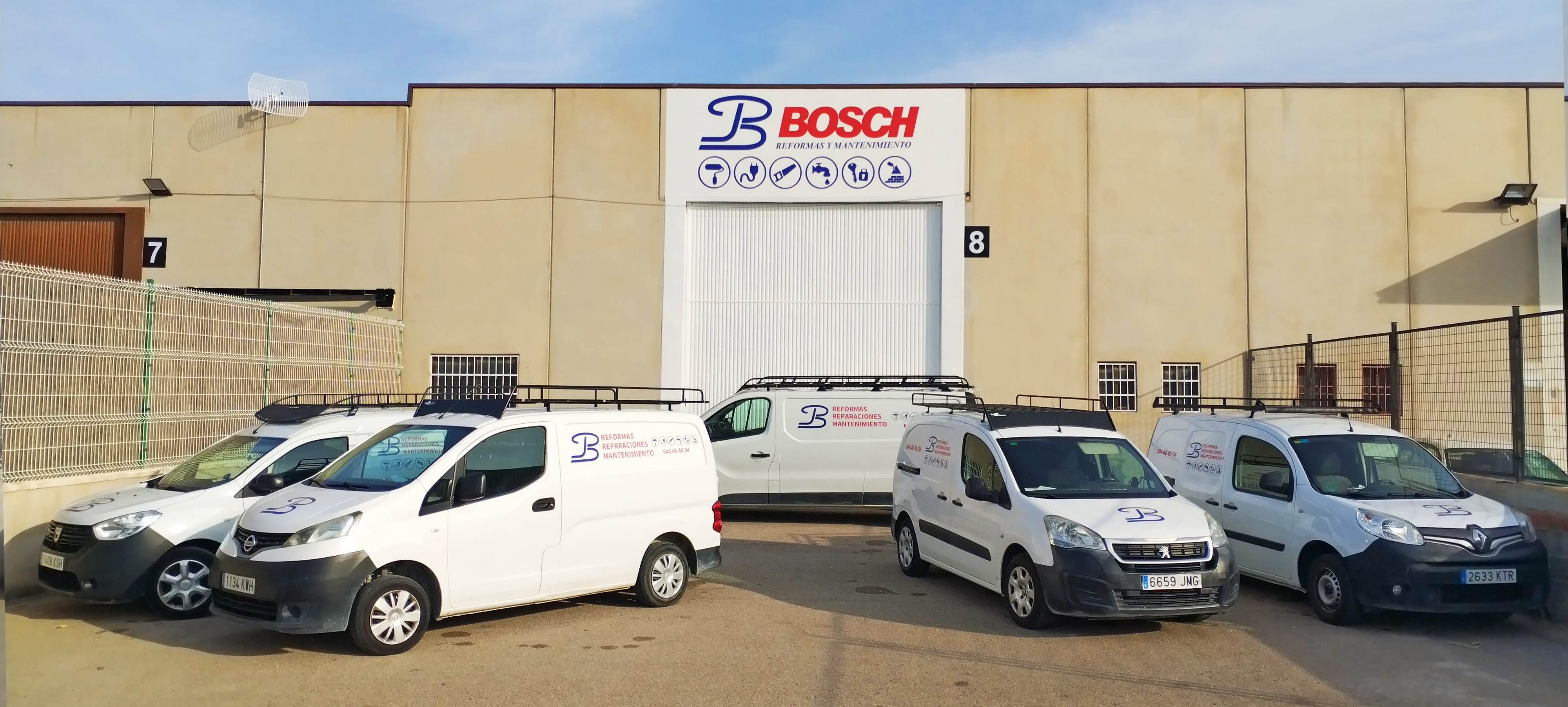 Facahada de JP BOSCH reformas y mantenimiento en Ascoy